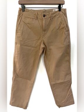 GAP Khakis Straight Leg Pants Women’s 6 Petite Tan Chino Stretch Casual